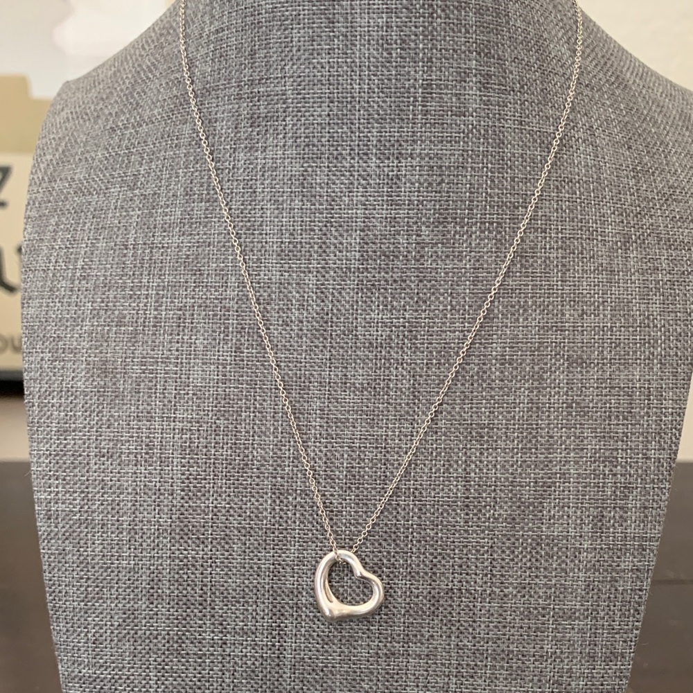 Tiffany & Co. Silver Open Heart Necklace